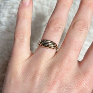 Vintage 14K Gold Plated Espo Ring